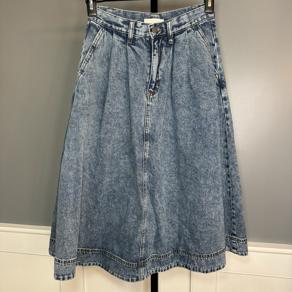 Habitual Jeans Midi Pleated Skirt Size 2/26